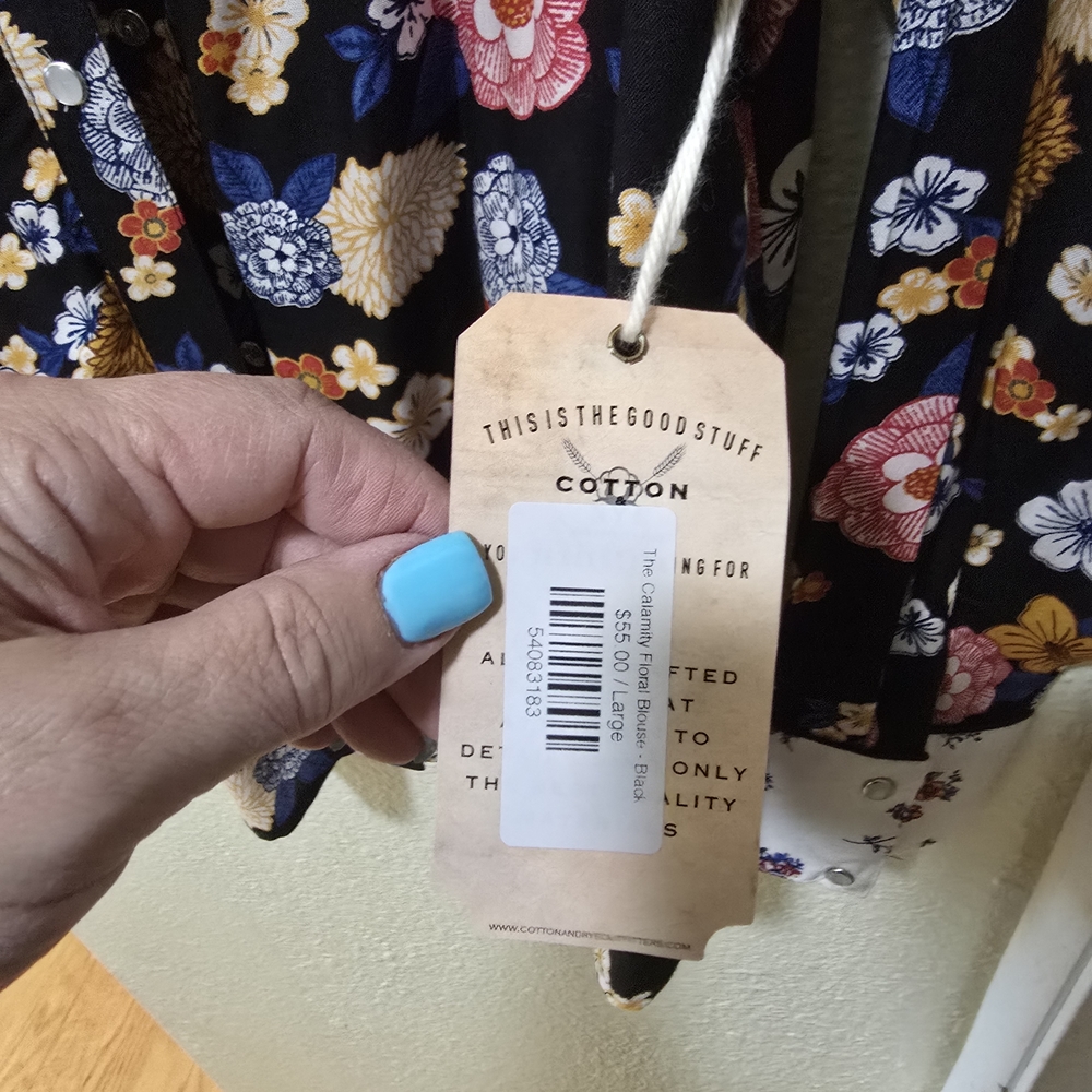 Floral Women's Blouse - Multicolor - Picture 3 of 3